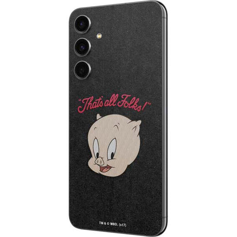Looney Tunes Porky Pig Thats All Folks Galaxy S23 FE Skin