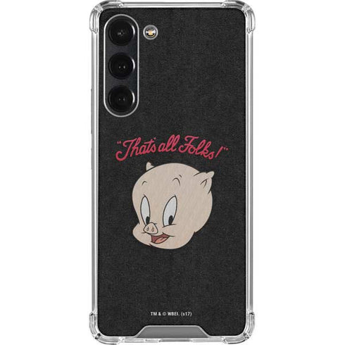 Looney Tunes Porky Pig Thats All Folks Galaxy S23 Plus Clear Case