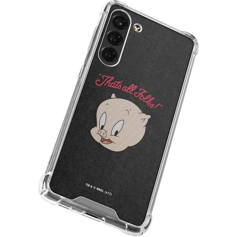 Looney Tunes Porky Pig Thats All Folks Galaxy S23 Plus Clear Case