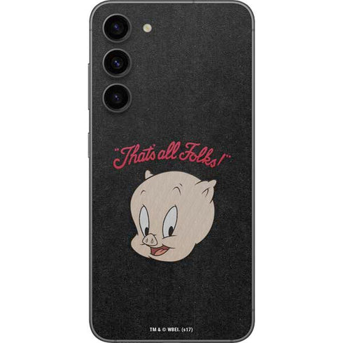 Looney Tunes Porky Pig Thats All Folks Galaxy S23 Plus Skin