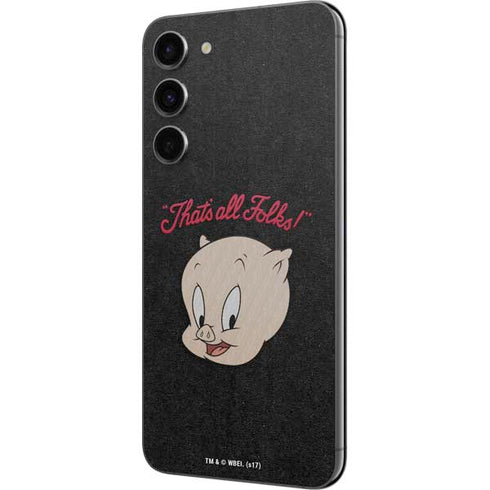 Looney Tunes Porky Pig Thats All Folks Galaxy S23 Plus Skin