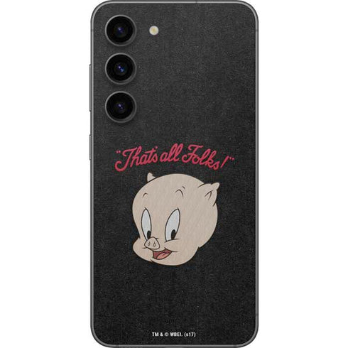 Looney Tunes Porky Pig Thats All Folks Galaxy S23 Skin