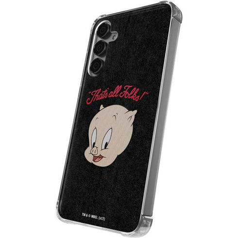 Looney Tunes Porky Pig Thats All Folks Galaxy S24 Plus Clear Case