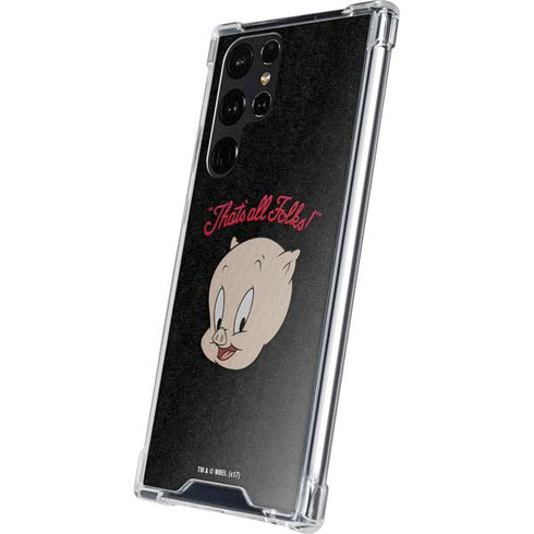 Looney Tunes Porky Pig Thats All Folks Galaxy S24 Ultra Clear Case