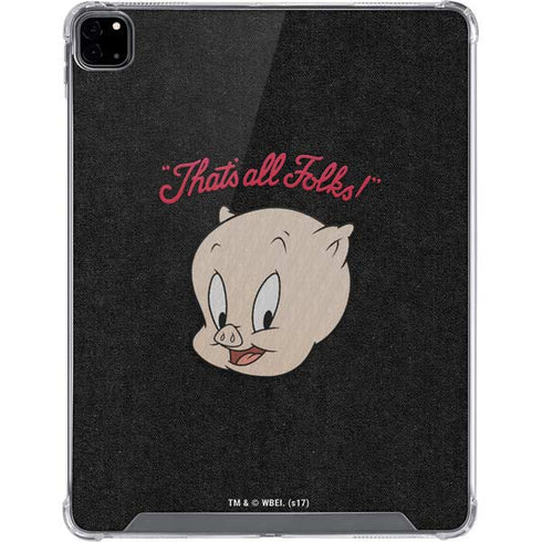 Looney Tunes Porky Pig Thats All Folks iPad Pro 12.9in (2020) Clear Case