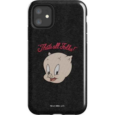 Looney Tunes Porky Pig Thats All Folks iPhone 11 Impact Case