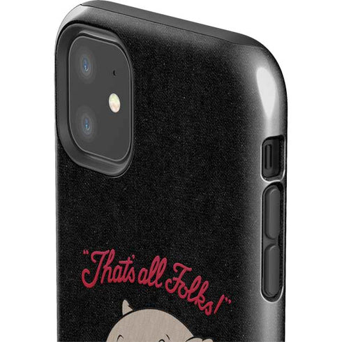 Looney Tunes Porky Pig Thats All Folks iPhone 11 Impact Case