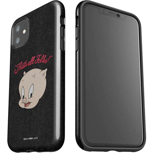 Looney Tunes Porky Pig Thats All Folks iPhone 11 Impact Case
