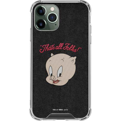 Looney Tunes Porky Pig Thats All Folks iPhone 11 Pro Max Clear Case