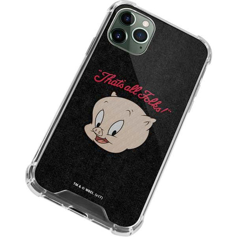 Looney Tunes Porky Pig Thats All Folks iPhone 11 Pro Max Clear Case