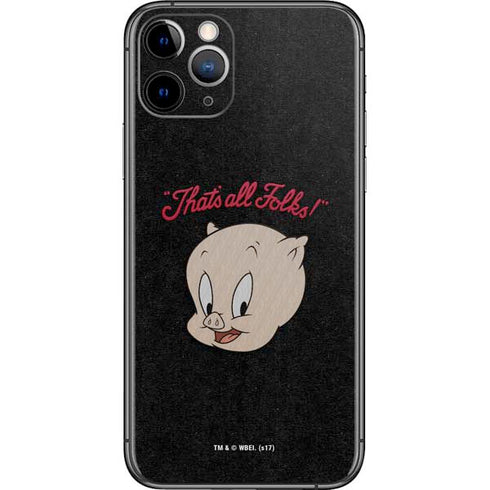 Looney Tunes Porky Pig Thats All Folks iPhone 11 Pro Skin