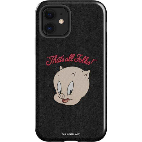 Looney Tunes Porky Pig Thats All Folks iPhone 12 Impact Case