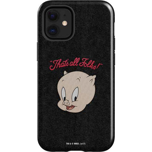 Looney Tunes Porky Pig Thats All Folks iPhone 12 Mini Impact Case