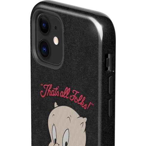 Looney Tunes Porky Pig Thats All Folks iPhone 12 Mini Impact Case