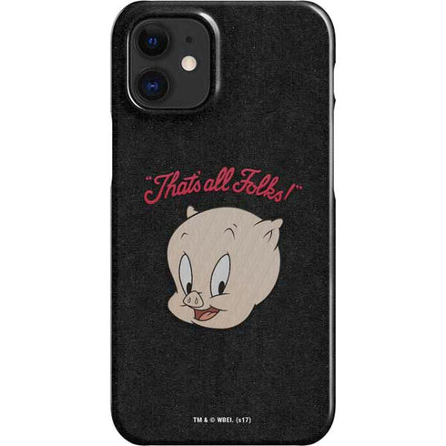 Looney Tunes Porky Pig Thats All Folks iPhone 12 Mini Lite Case