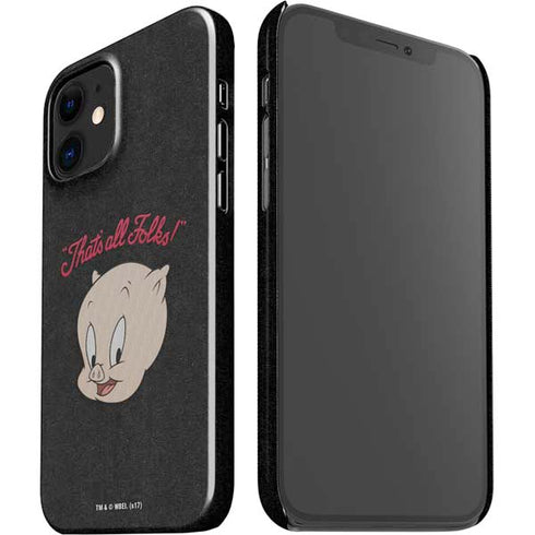 Looney Tunes Porky Pig Thats All Folks iPhone 12 Mini Lite Case