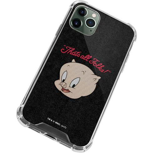 Looney Tunes Porky Pig Thats All Folks iPhone 12 Pro Clear Case