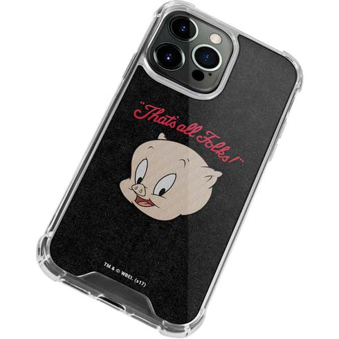 Looney Tunes Porky Pig Thats All Folks iPhone 13 Pro Max Clear Case