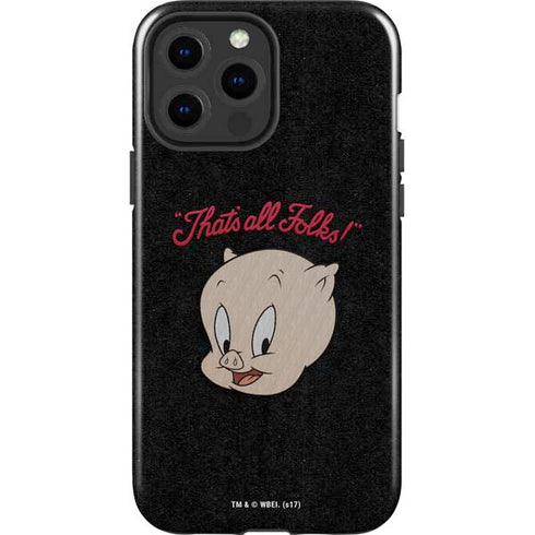 Looney Tunes Porky Pig Thats All Folks iPhone 13 Pro Max Impact Case
