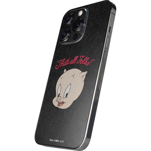 Looney Tunes Porky Pig Thats All Folks iPhone 13 Pro Skin
