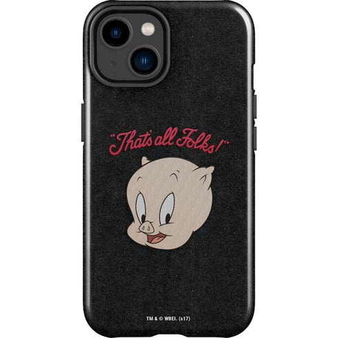 Looney Tunes Porky Pig Thats All Folks iPhone 14 Plus Impact Case