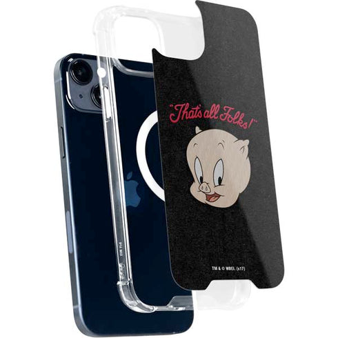 Looney Tunes Porky Pig Thats All Folks iPhone 15 Plus MagSafe Case