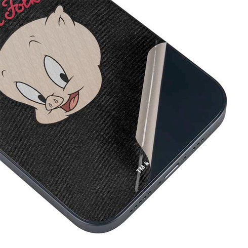 Looney Tunes Porky Pig Thats All Folks iPhone 15 Plus Skin