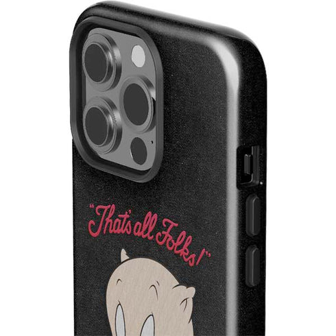 Looney Tunes Porky Pig Thats All Folks iPhone 14 Pro Impact Case