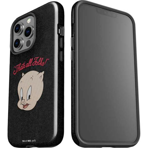 Looney Tunes Porky Pig Thats All Folks iPhone 15 Pro Impact Case