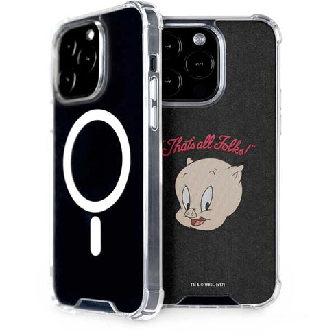 Looney Tunes Porky Pig Thats All Folks iPhone 14 Pro MagSafe Case