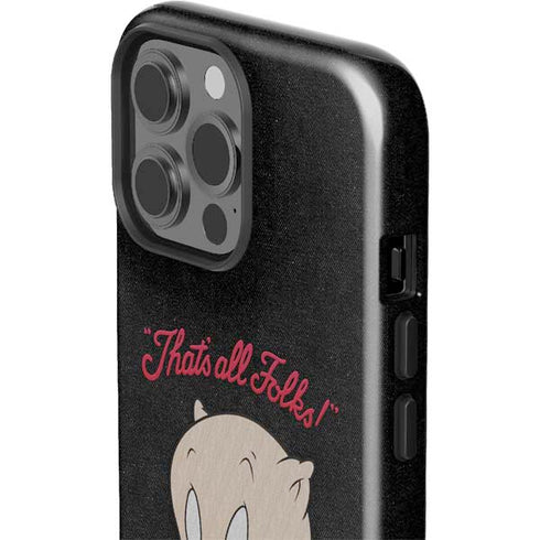 Looney Tunes Porky Pig Thats All Folks iPhone 15 Pro Max Impact Case