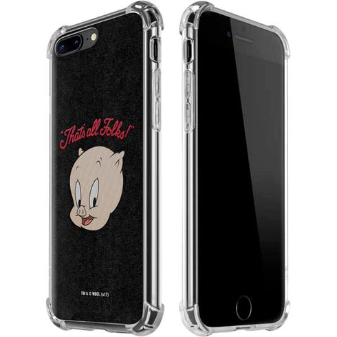 Looney Tunes Porky Pig Thats All Folks iPhone 7/8 Plus Clear Case