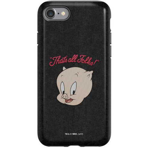 Looney Tunes Porky Pig Thats All Folks iPhone SE (2nd & 3rd Gen) Pro Case