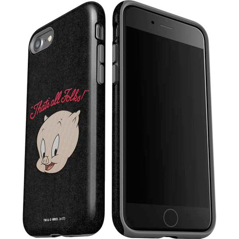 Looney Tunes Porky Pig Thats All Folks iPhone SE (2nd & 3rd Gen) Pro Case