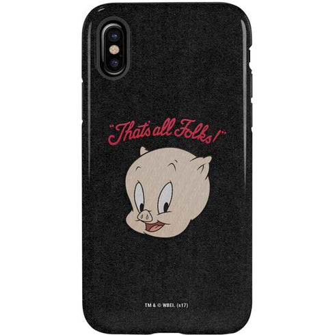 Looney Tunes Porky Pig Thats All Folks iPhone X Pro Case