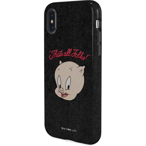 Looney Tunes Porky Pig Thats All Folks iPhone X Pro Case