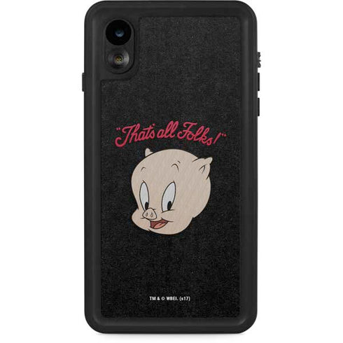 Looney Tunes Porky Pig Thats All Folks iPhone XR Waterproof Case