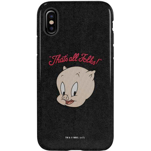 Looney Tunes Porky Pig Thats All Folks iPhone XS Pro Case
