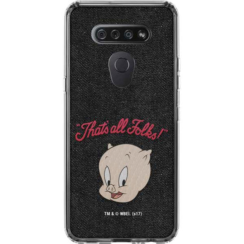Looney Tunes Porky Pig Thats All Folks LG K51/Q51 Clear Case