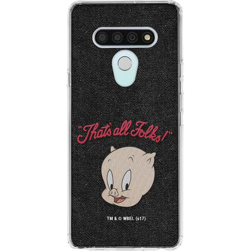 Looney Tunes Porky Pig Thats All Folks LG Stylo 6 Clear Case
