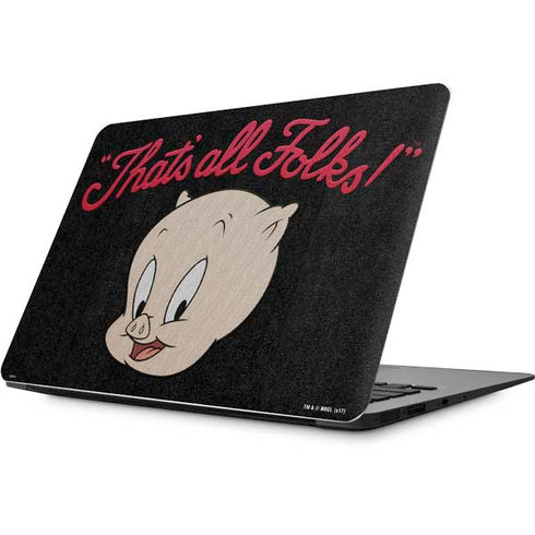 Looney Tunes Porky Pig Thats All Folks Apple MacBook Skin