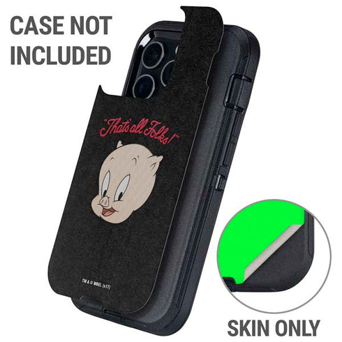 Looney Tunes Porky Pig Thats All Folks Otterbox Defender iPhone Skin