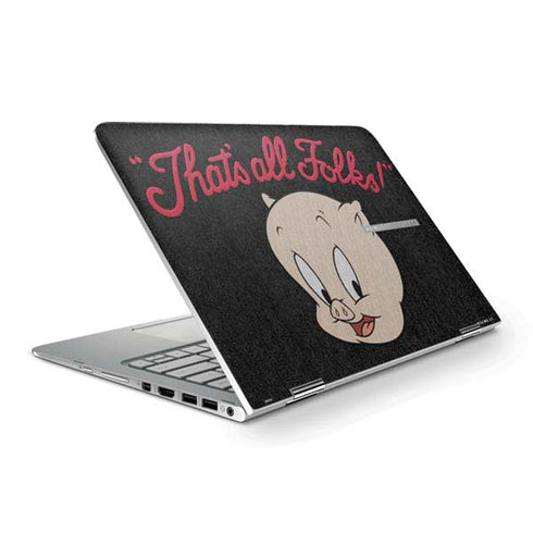 Looney Tunes Porky Pig Thats All Folks HP Spectre Skin