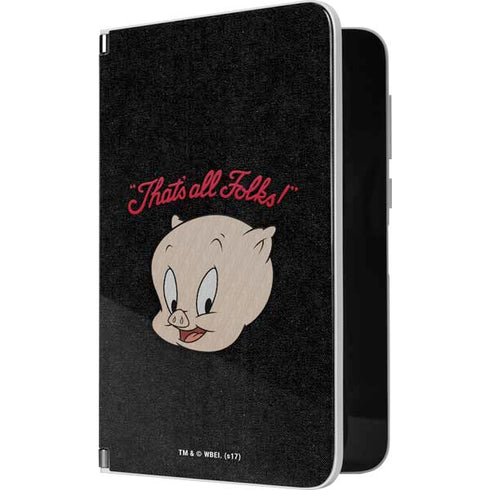 Looney Tunes Porky Pig Thats All Folks Surface Duo Skin