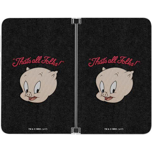 Looney Tunes Porky Pig Thats All Folks Surface Duo Skin