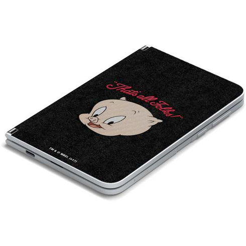 Looney Tunes Porky Pig Thats All Folks Surface Duo Skin