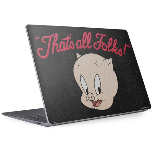 Looney Tunes Porky Pig Thats All Folks Surface Laptop 3 13.5in Skin