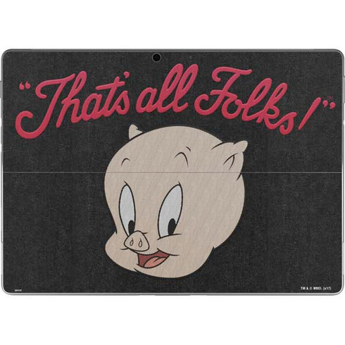 Looney Tunes Porky Pig Thats All Folks Surface Pro 9 Skin