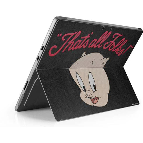 Looney Tunes Porky Pig Thats All Folks Surface Pro 9 Skin