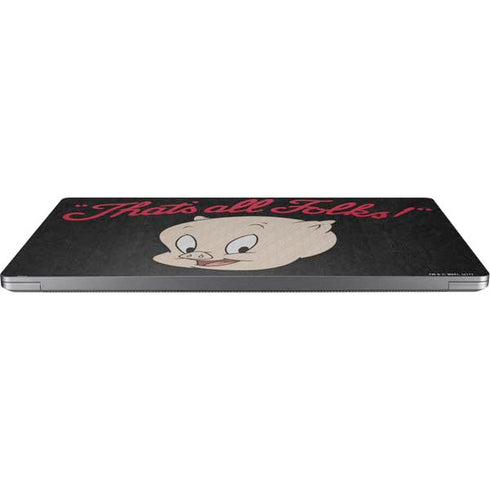 Looney Tunes Porky Pig Thats All Folks Universal Laptop 13in (10.6 x 7.6in) Skin